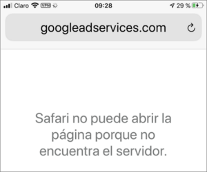 ¡Safari no puede abrir la página!